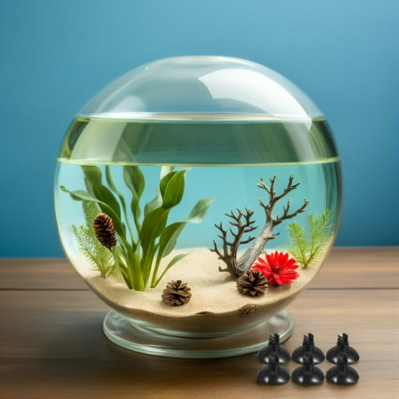 OUNONA 50Pcs Aquarium Suction Cups Black Plastic Hose Clips for Fish Tank Water Pipe Fixing