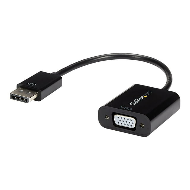 StarTech.com DisplayPort to VGA Display Adapter - 1080p 1920x1200 - Active DP to VGA (Male to Female) HD Video Converter for laptop/PC/Monitor (DP2VGA3) - Display adapter - DisplayPort (M) to HD-15 (VGA) (F) - 3.9 in - active - black - for P/N: DK31C3HDPD, DK31C3HDPDUE, DKM30CHDPD, DKM30CHDPDUE, SV231QDPU34K, TB32DP14
