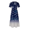 thumbnail image 4 of Fankiway Robe Longue Ample à Manches Courtes avec Poche et Col Rond Imprimé pour Femmes Rondes Robes de Printemps pour Femmes 5887, 4 of 4