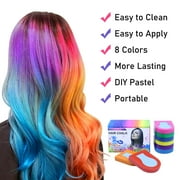 Hair Chalk Pinkiou Temporary Bright Hair Color Dye for Girls Kids, Washable Hair Chalk Set/Kit for Girls New Year Birthday Party Cosplay DIY - 8 Colors