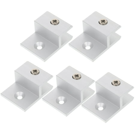 

Weiwei 5pcs Glass Shelf Bracket Rectangular Glass Shelf Bracket 1-hole Tile Shelf Clip