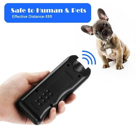 Handheld Dog Repellent, Electronic Animal Repellent, Ultrasonic Dog Trainer  with Bright LED Flashlight Waterproof, Black | Walmart Canada