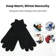 thumbnail image 3 of AYYUFE 3 Pair Women Men Autumn Winter Gloves Warm Windproof Full Finger Mittens Polar Fleece Anti slip Gloves Black Women, 3 of 8