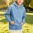 thumbnail image 5 of Falkdiz Boys Long Sleeve Sweatshirts With Pocket Comfy Pullover Outdoor Winter Hooded Casual Shirts for Boys Trendy,Blue,Size: 120, 5 of 9