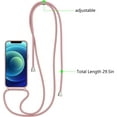 thumbnail image 2 of Crossbody Case for iPhone 12/12 Pro 6.1",Liquid Silicone Case with Adjustable Neck Cord Strap,Shockproof Soft Slim TPU Protective Cover for iPhone 12 & iPhone 12 Pro-Pink, 2 of 10