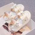 thumbnail image 2 of Eltusu Girls Sandals with Strap, Non Slip Open Toe Soft Sole Dance Summer Shoes Beige Size 12(Little Kids), 2 of 7