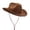 Brown, variant on Western Cowboy Hat with White Wraparound Design for Ranch Style Brown One Size