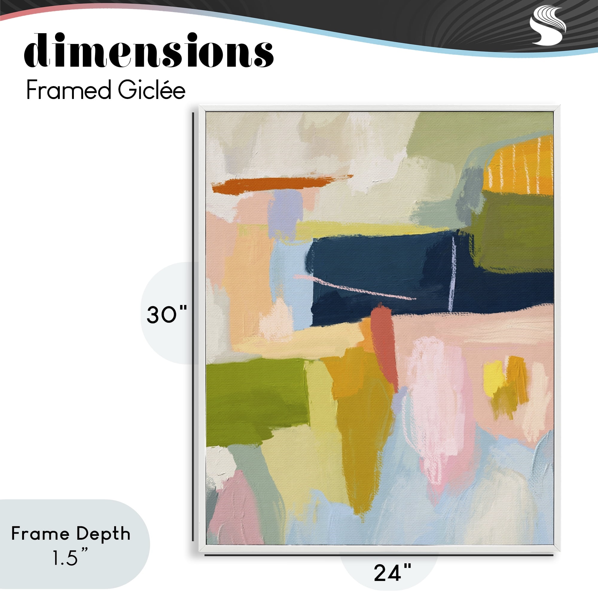 Stupell Industries Pastel Wonder Smattering White Framed Giclee Art, design by Lisa Nohren