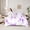 Purple, variant on Feelyou Girl Fashion Bowknot Twin Bedding Sets 7pcs, Black Pink Princess Comforter Set