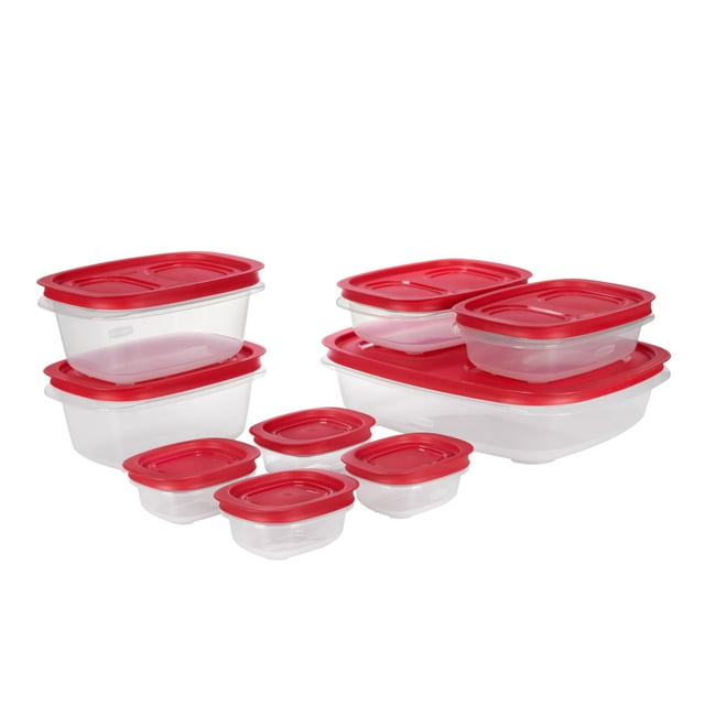 Recipientes para almacenamiento de alimentos Rubbermaid EasyStore, juego de 18 piezas