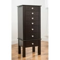 thumbnail image 6 of Hives & Honey - Crystal Standing Women's Wood Jewelry Armoire - Espresso, 6 of 12