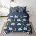 thumbnail image 2 of Manfei Cartoon Moon 7-Piece Bedding Comforter Set for Teens Kids,Stars Print King Bedding Sets,Kawaii Cute Ultra Soft Bed Sheets,Luxury Bedroom Decor,Reversible, 2 of 8