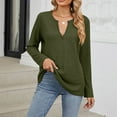 thumbnail image 5 of hotojiny Knit Tunic Tops for Women Fall Oversized Long Sleeve Pullover Blouse Deep V Neck Casual Loose Shirts, 5 of 5