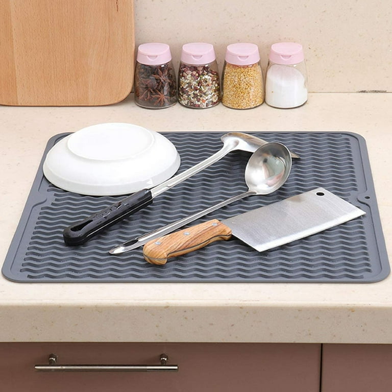 Silicone Dish Drying Mat For Multiple Small Dining Table Set for 4