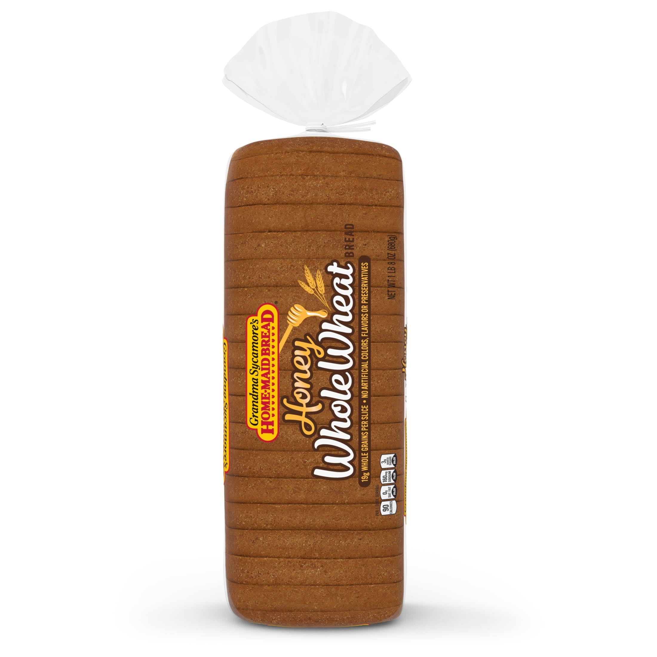 Grandma Sycamore's Honey Whole Wheat Bread, 24 oz, Wheat Bread, Bag