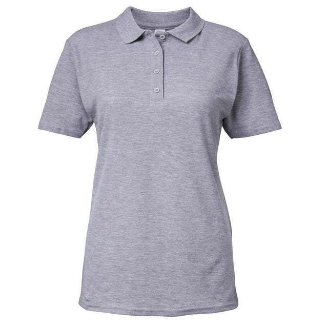 Gildan Softstyle Polo Piqué Double à Manches Courtes pour Femmes