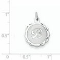 thumbnail image 2 of Sterling Silver Rhodium-Plated Brocaded Letter B Initial Charm (22 X 16) Made In United States qc4161b, 2 of 2