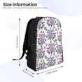 thumbnail image 4 of Fotbe Violets Flowers Mochila de Viaje para Laptop, Mochila Ejecutiva Delgada y Resistente 15.6", 4 of 8