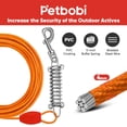 thumbnail image 2 of Cable de amarre para perros Petbobi de 9 m con estaca de suelo de 41 cm, color naranja, 2 of 6