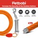 thumbnail image 2 of Cable de amarre para perros Petbobi de 9 m con estaca de suelo de 41 cm, color naranja, 2 of 6