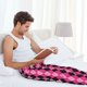 thumbnail image 5 of Balery pink and black argyle Pantalones de pijama para hombre, pijama ultraligero, pantalón de descanso-3X-Large, 5 of 6