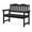 Black, variant on BouPower Outdoor Poly Lumber Patio Bench, 2 Seat Slatted Garden Loveseat with Weather Resistant Frame, 810 Lb Capacity Porch Bench for Patio, Backyard, Balcony, Deck, Park, Front Porch