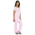 thumbnail image 3 of Bimba 2pc Pajama Set For Women 100% Cotton Nightwear Set Plain Sleepwear, 3 of 7