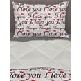 thumbnail image 3 of I Love You Comforter & Sham Bedding Set, Beauty of Love Style Typography Birthday Forever Never Let Me Go Print, 3 pcs Duvet Set Microfiber Filling Quilt, 5 Sizes, Red Black White, by Ambesonne, 3 of 4