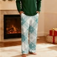 thumbnail image 5 of Mens Christmas Tree Pajama Pants Lounge Bottoms with Pockets & Drawstring Wide Leg Straight Novelty Funny Soft Pj Sleep Pants Xmas Pajamas Cute Sleepwear, 5 of 8