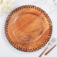 thumbnail image 4 of Saro Lifestyle Rustic Stitched Edge Wood Charger (Set of 4), 4 of 5