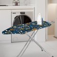 thumbnail image 2 of HELLHERO Dark Navy Blue Floral Ironing Board Cover, Yellow and White Wildflower Botanical Print, Heavy Duty, 2 of 5