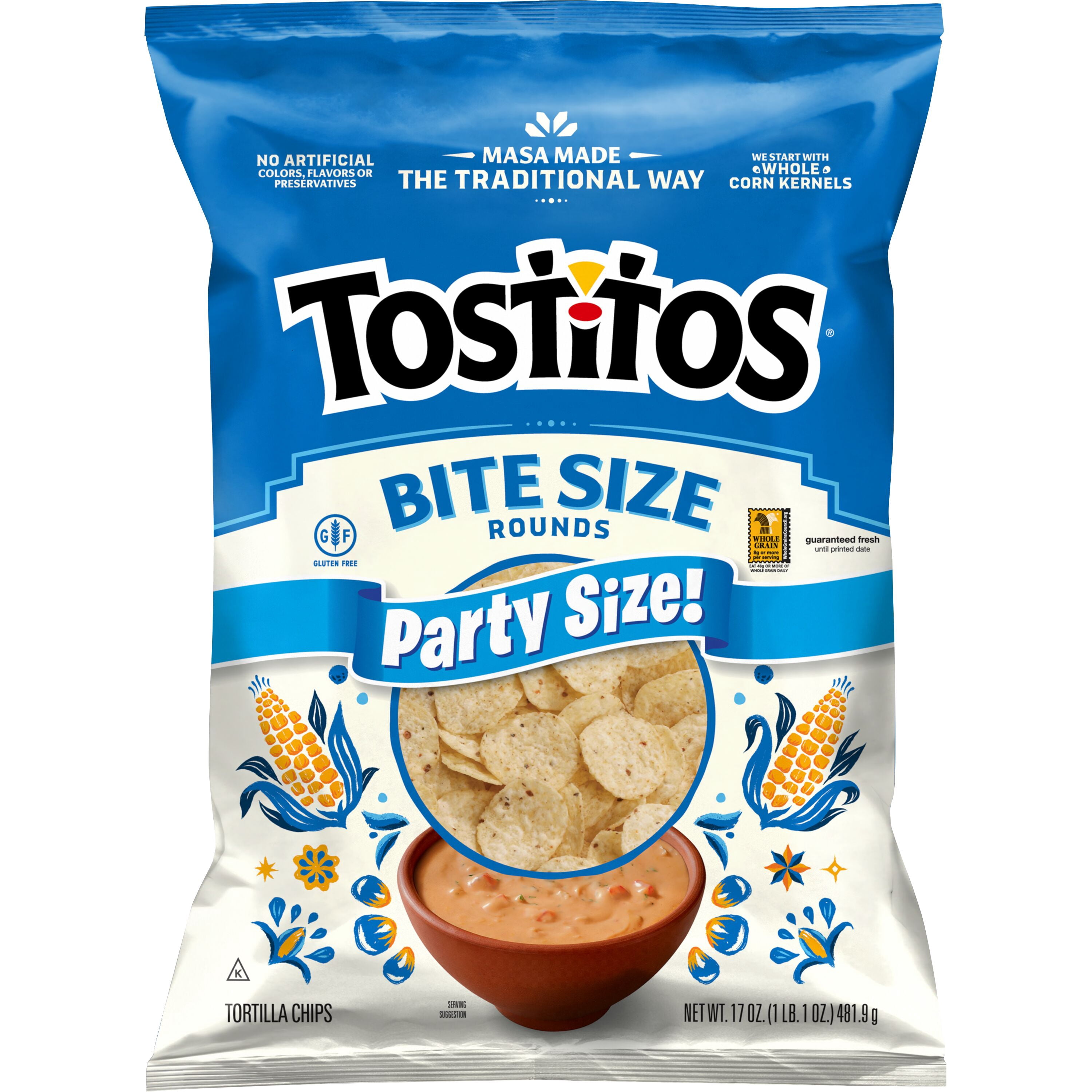 PSZ Tostitos Hint Of Chili Lime Bite Size Rounds 17 oz - Walmart.com