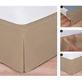 thumbnail image 2 of Queen Size Easy-to-Use Wraparound Bed skirt: Tailored, Split Corner Design, Non-Slip Band. 14" Drop, Mocha Color, 2 of 2