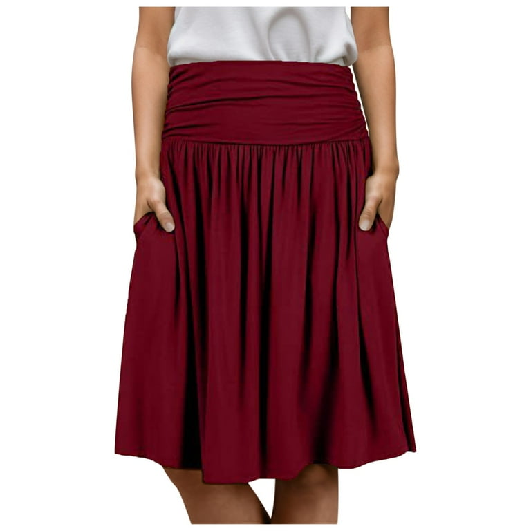 Plus size skirts below the knee best sale