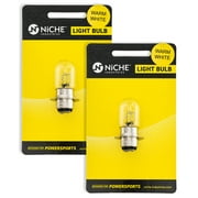 Niche H6M Headlight Bulb for Yamaha Rhino 660 Big Bear 400 ATV 2 Pack