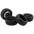 thumbnail image 5 of 4Pcs 1/10 Rubber Tire Rc Racing Car Tires On Road Wheel Rim Fit For Hsp Hpi 9068-6081 Rc Car Part, 5 of 8
