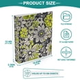 thumbnail image 3 of FORMRS 3 Ring Binder 1.5 inch with Pockets Set of 2 Clip Board 200 Sheets Capacity, Beige Flower Pattern, 3 of 8