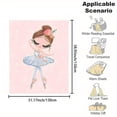 Cartoon Ballerina Printed Flannel Throw Blanket - Digital Print ...