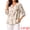Brown, variant on DARING DIVA Women's 3/4 Sleeve V Neck Boho Floral Button Decor Blouses S Blue