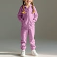thumbnail image 2 of zbxnLI Kids Toddler Girls Boys Sweatsuits 2 Piece Full Zip Hoodie Sweatshirt Jogger Pants Activewear Sets, 2 of 9