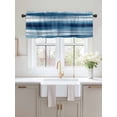 thumbnail image 2 of Valances for Windows Blue Abstract Wave Rod Pocket Cafe Window Treatments Valance Curtains for Kitchen Bathroom Laundry Basement Windows 60"x18", 2 of 9