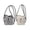 grey+white, variant on HuaAngel 2-Pack Women Crossbody Small Cloth Bag Simple and Stylish Mobile Phone Bag Adjustable Shoulder Strap