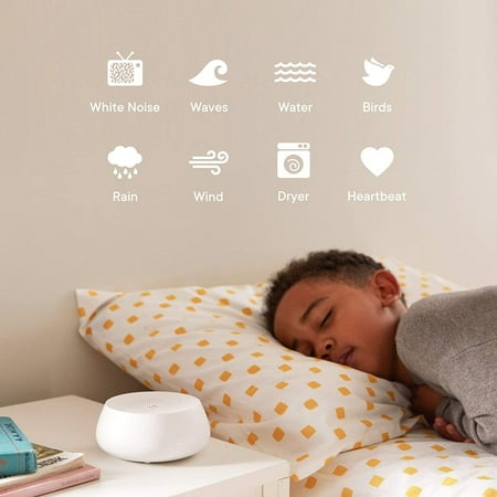 Hatch Rest Mini White Noise Smart Sound Machine for Babies and Kids I Baby Sleep Soother with 8 Soothing Sounds, Control remotely via app, Custom Timer