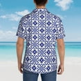 thumbnail image 6 of Daiia Porcelain Chinaware Hawaiian Shirt for Men Gentle Cotton Regular Short Sleeve Casual-X-Large, 6 of 8