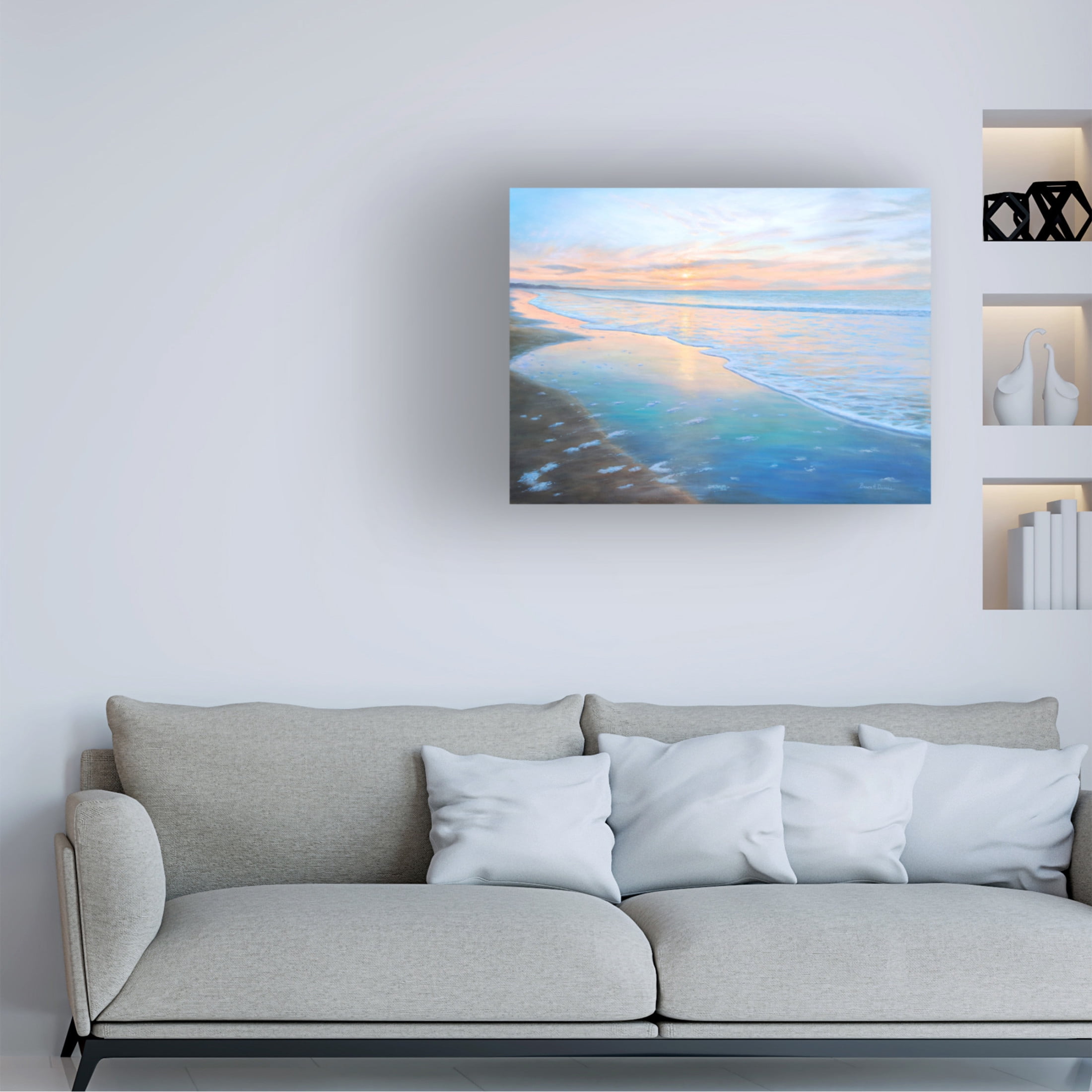 Canvas Wall Art - Bruce Dumas 'The Morning Show' Wall Art for Living Room, Bedroom, or Office Décor by Trademark Fine Art - 47 x 35 Inches