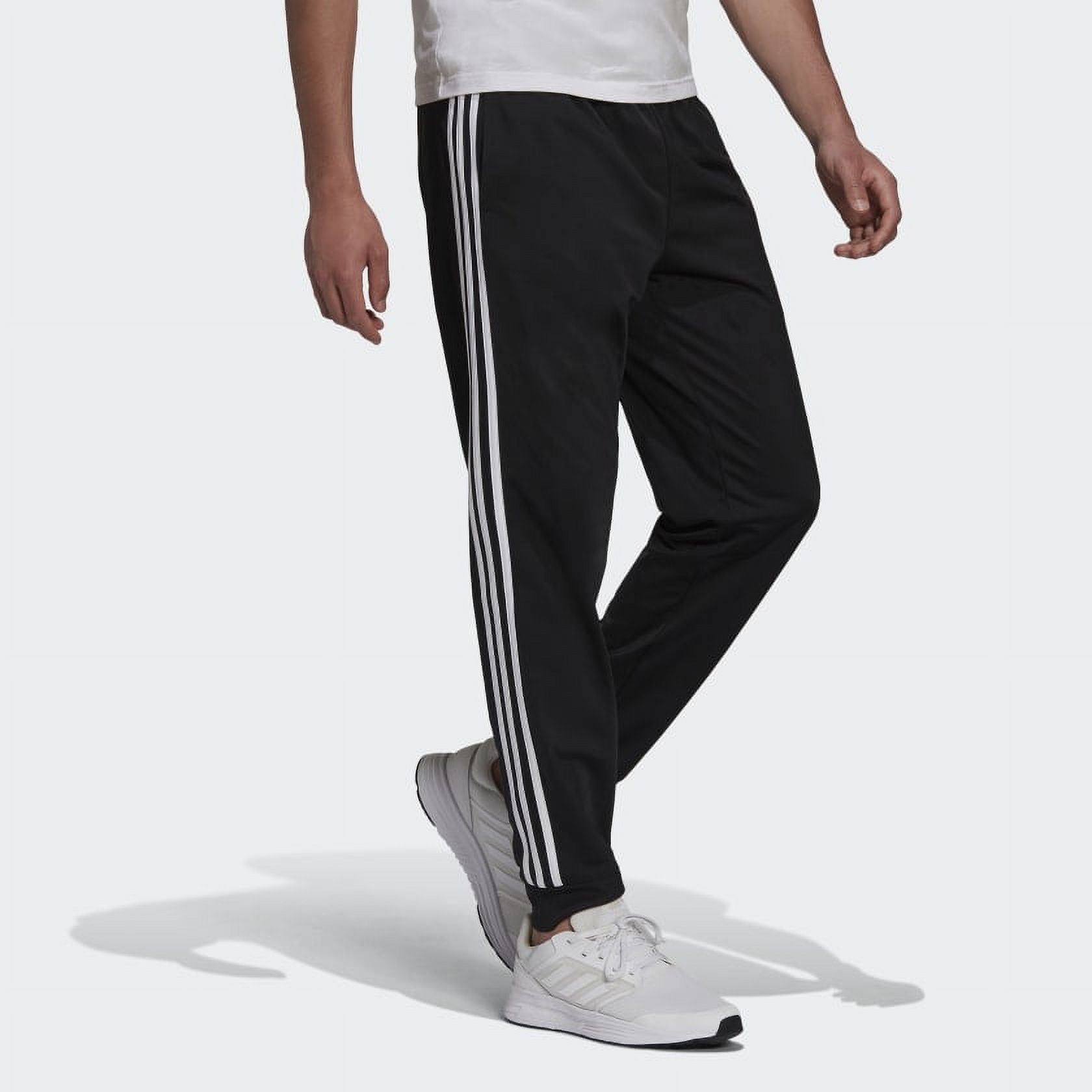 Adidas Men's Tricot Tapered 3-Stripes Track Pant Black photo 4