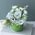 thumbnail image 4 of Artificial Rose Single Stem Silk Flower - 12.2" Real Touch Fake Rose for Wedding Home Decor Party Eco-Friendly Lifelike Floral Gift (Blue)​, 4 of 7