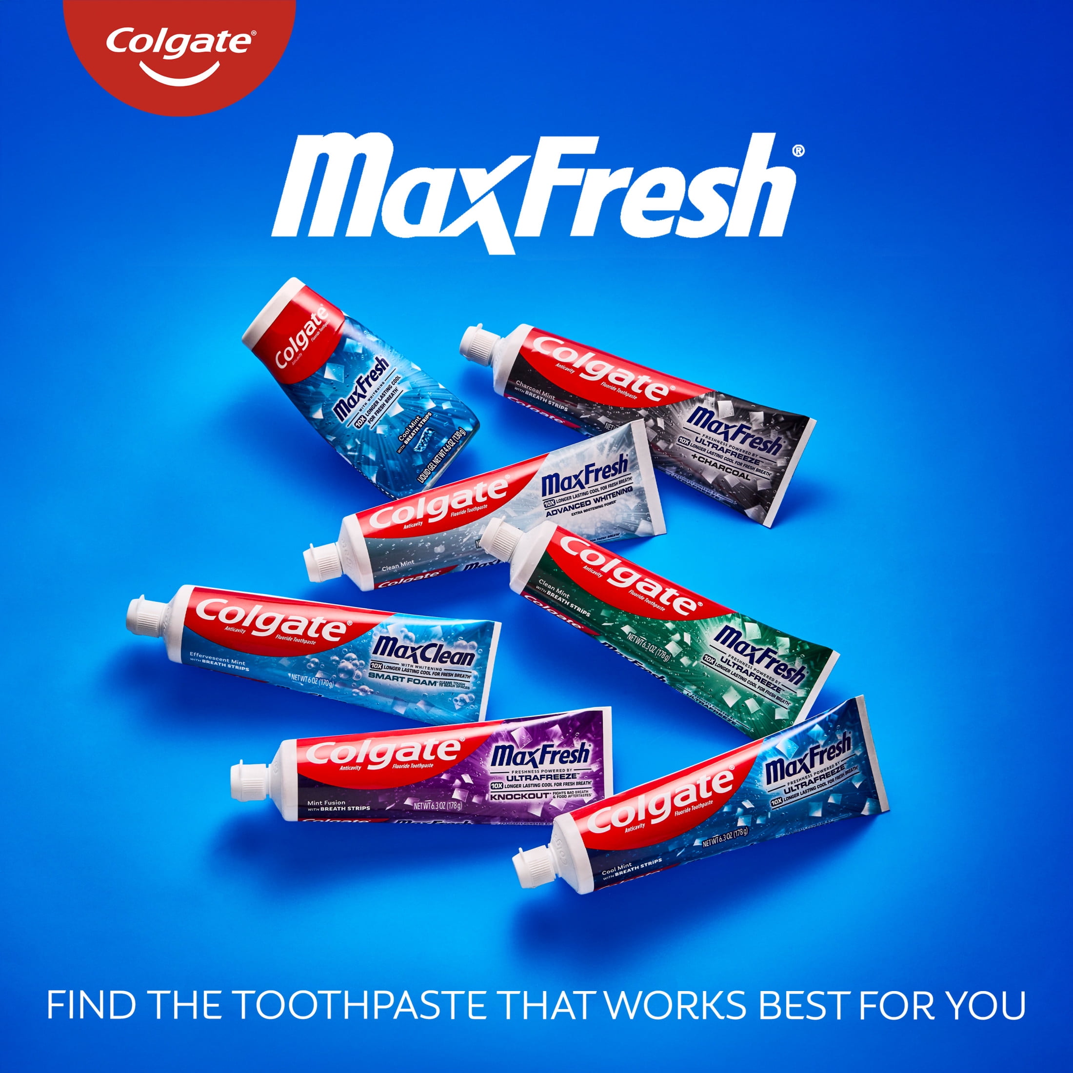 Colgate MaxFresh Pasta de Dientes de Menta Limpia 6.3 oz Colgate MaxFresh Pasta de Dientes de Menta Limpia 6.3 oz