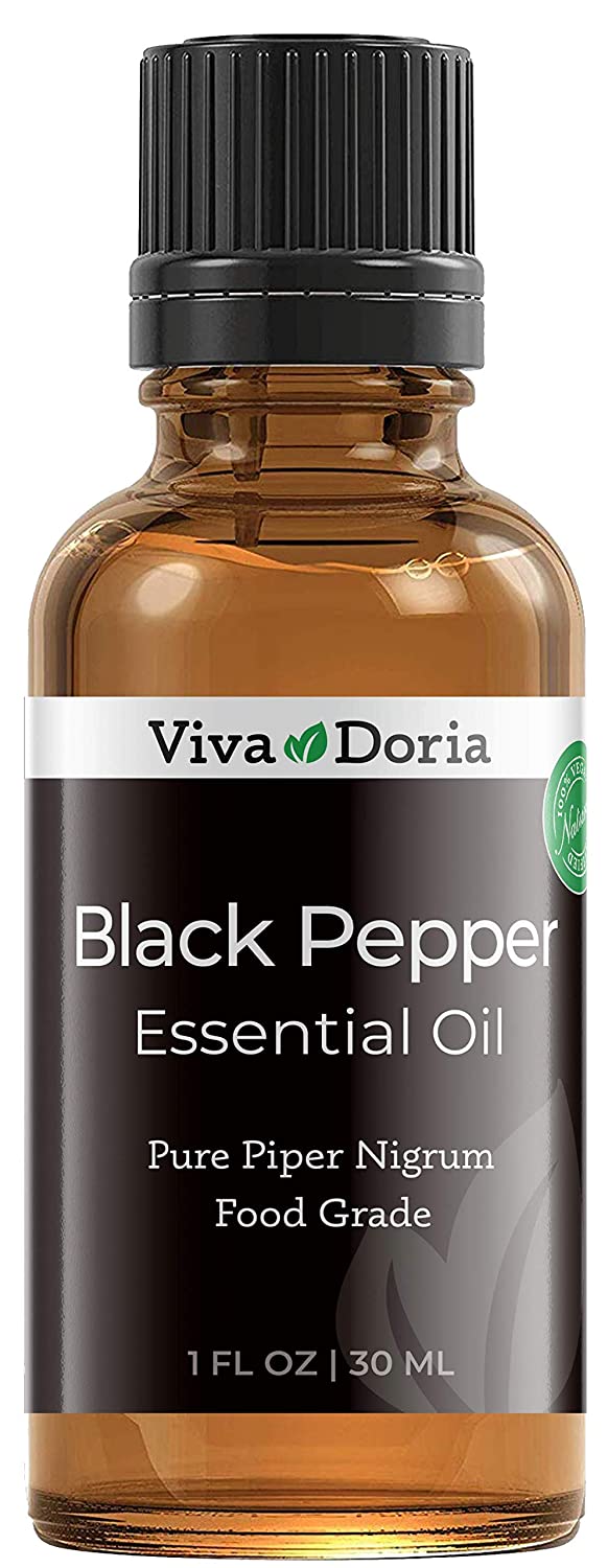 Viva Doria 100 Pure Black Pepper Essential Oil, Undiluted, Food Grade, Black Pepper oil, 30 mL