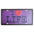 thumbnail image 1 of zhangmingg Style Happy Life License Plate Metal Sign for Home Bar Store Wall Art Poster, 1 of 5